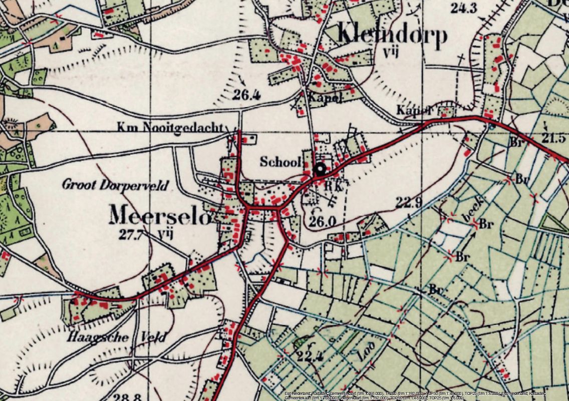 Historische kaart 1950